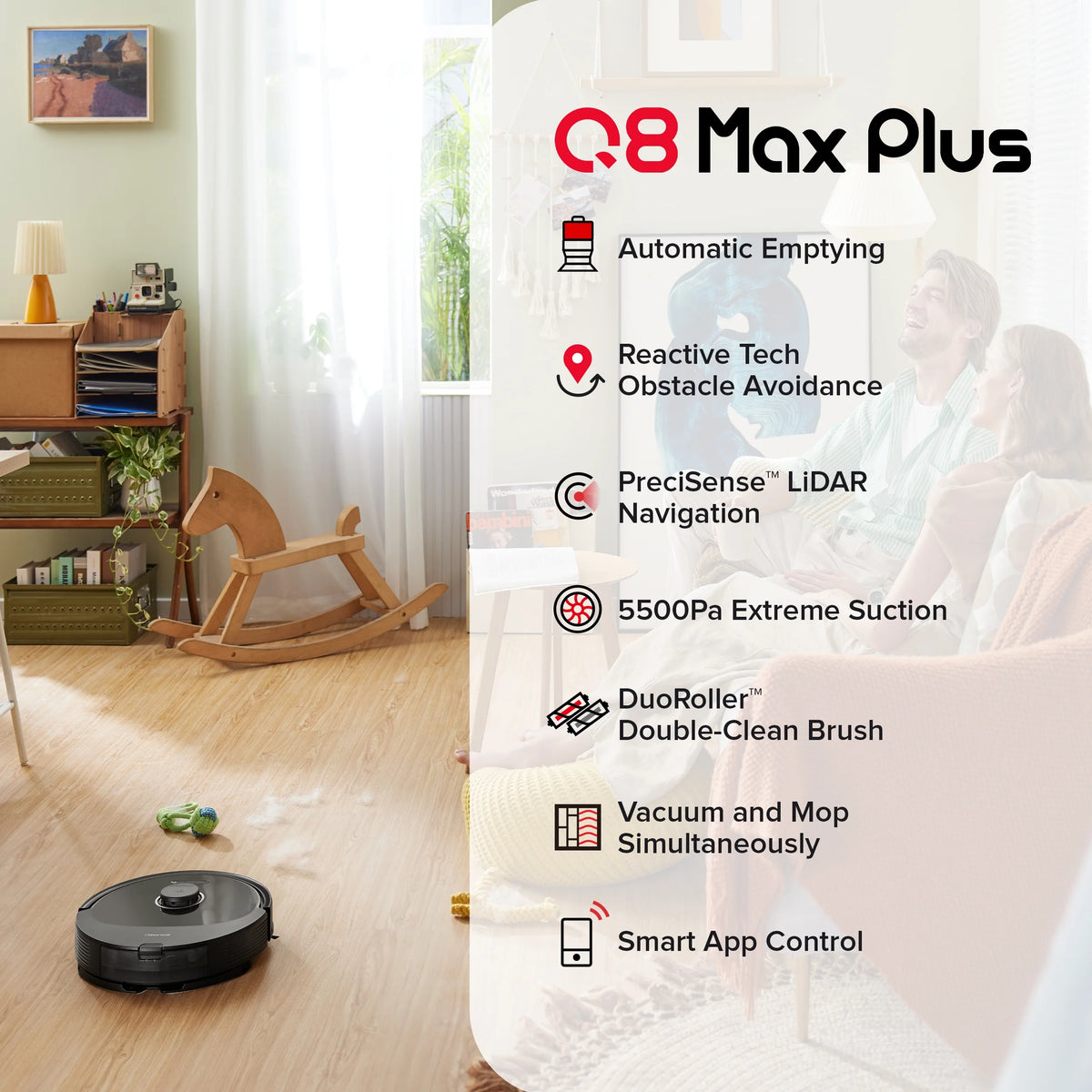 Robot Vacuum and Mop with Self-Emptying Z963