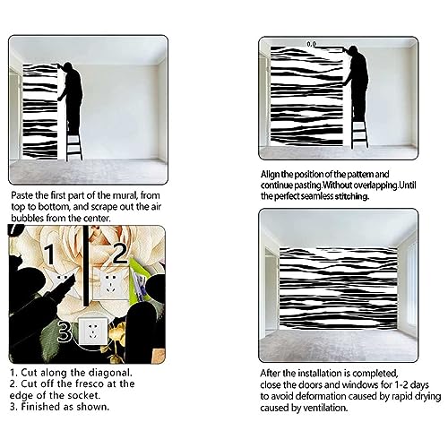 Colorful Zebra Wallpaper 40" X 31.5" O315083