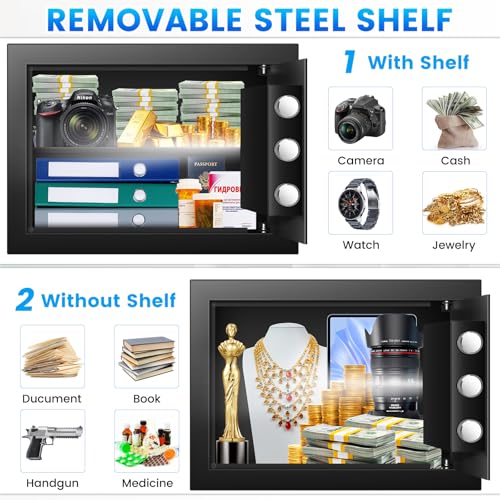 2.5 Cu ft Steel Security Safe with Programmable Keypad Lock V7984