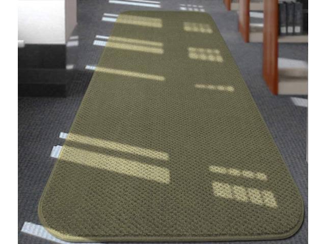 Skid-Resistant Carpet Runner Olive Green 12 ft. x 27 in. E199