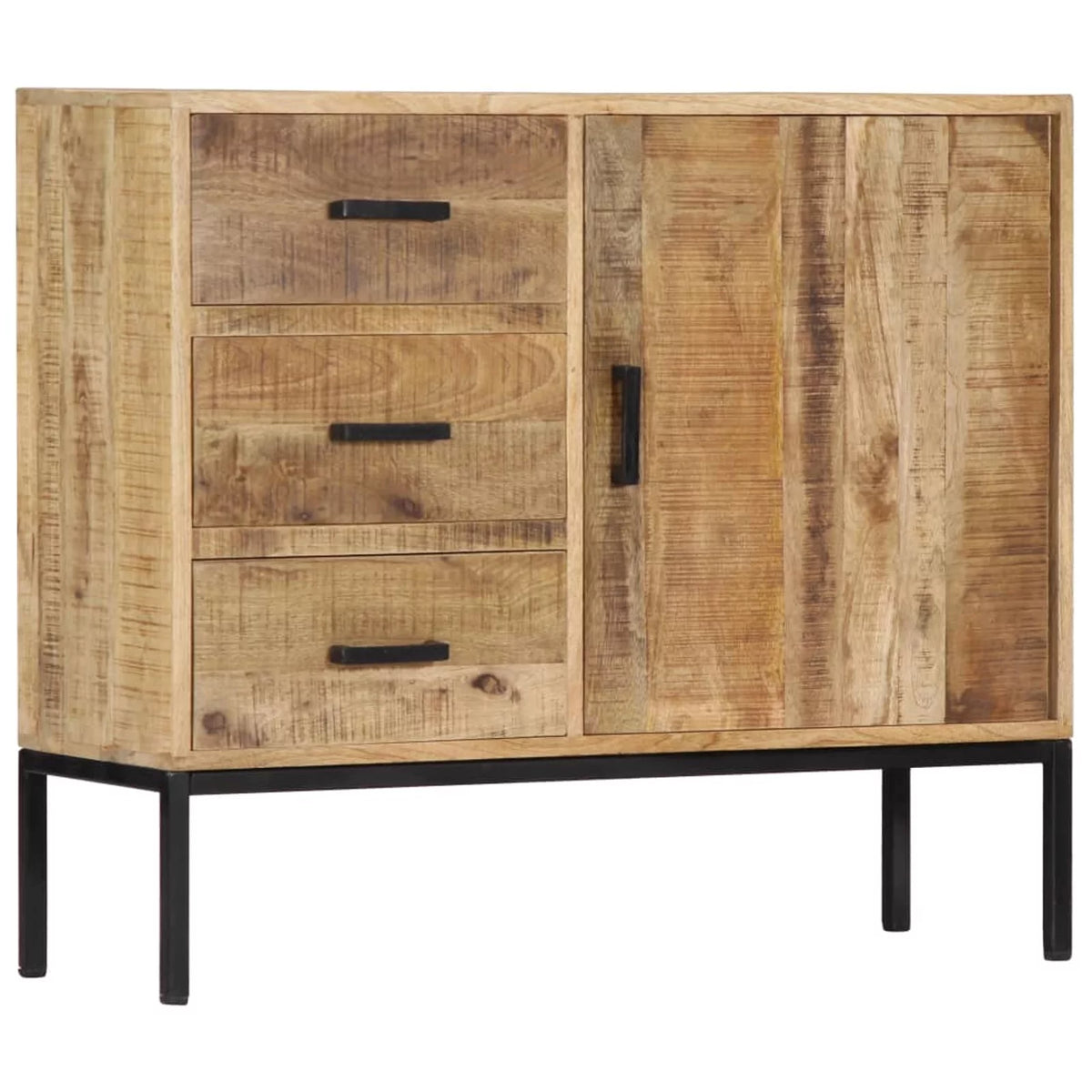3 Drawer 1 Cabinet Mango Wood Sideboard Y52533