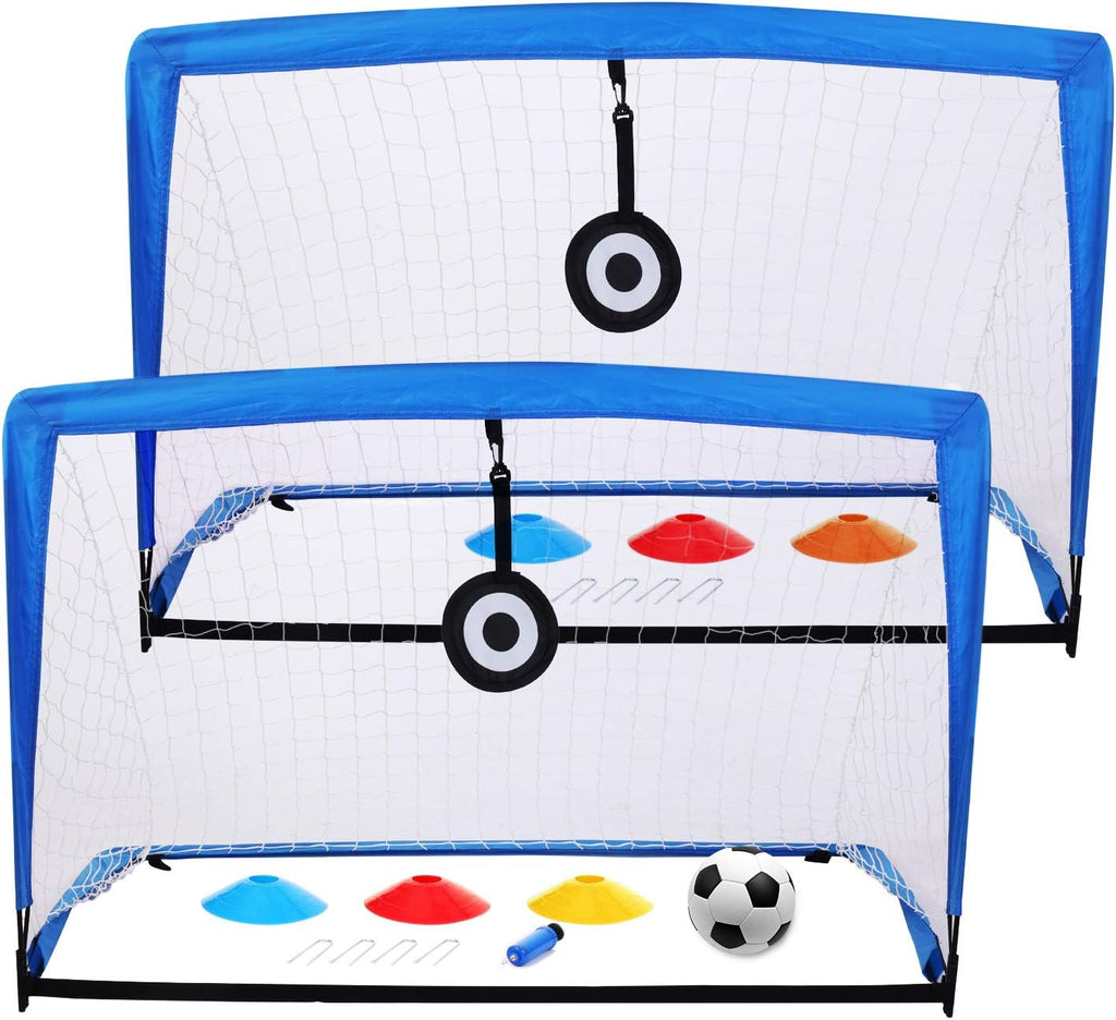 4'x3' Portable Pop Up Soccer Goals with Carry Bag, 2 Pack X783