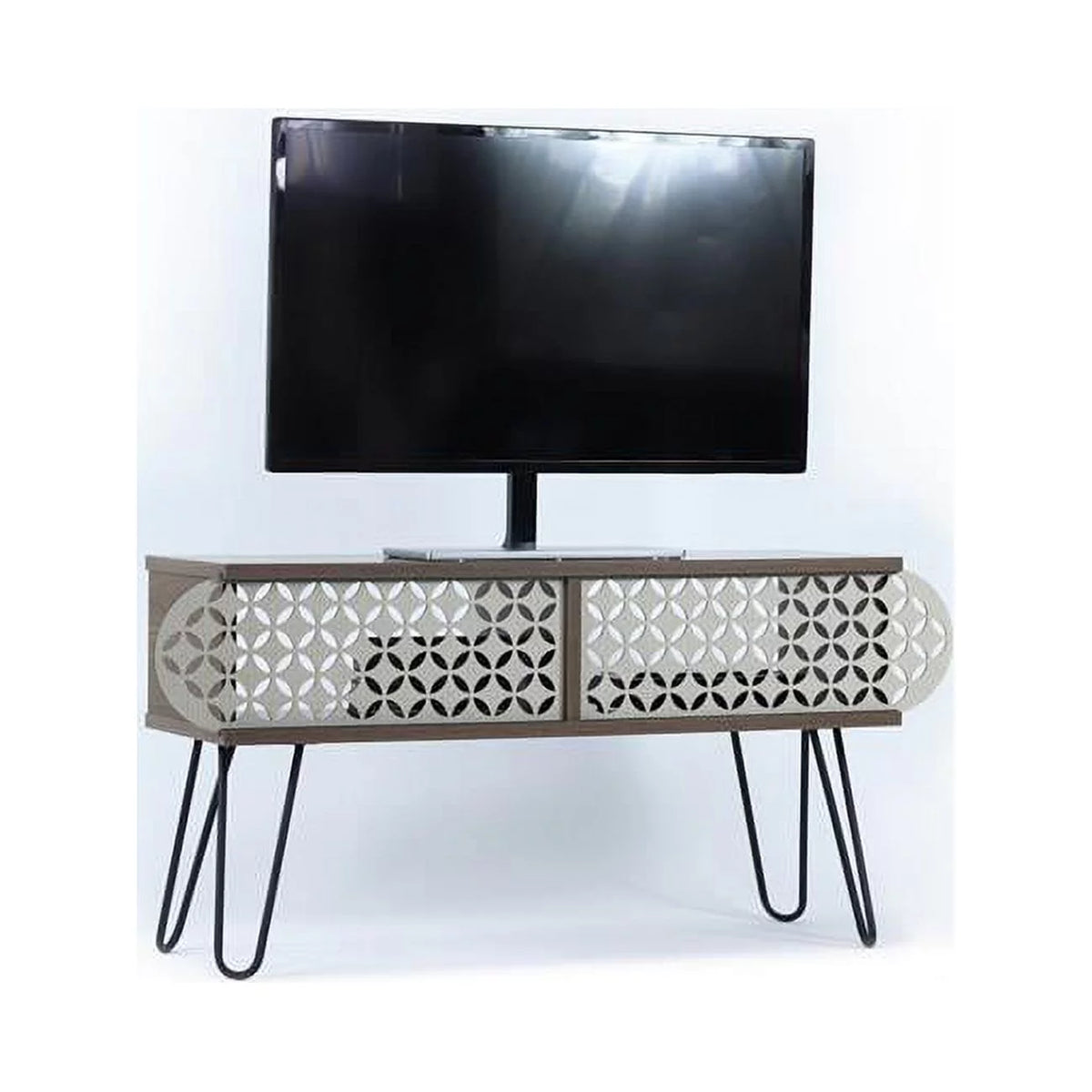 Walnut & Black TV Unit Y17475