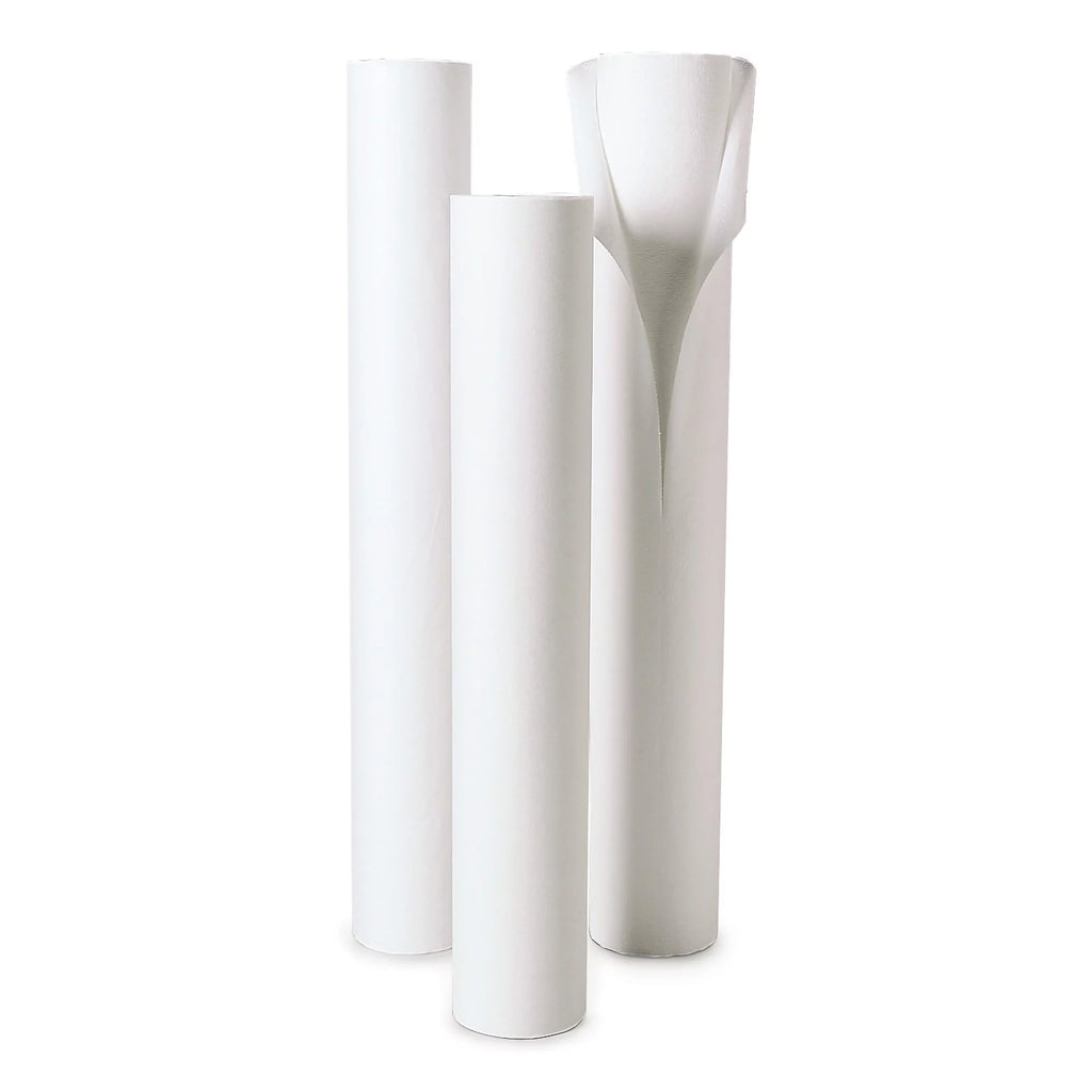 White Crepe Table Paper 24'' W x 125' L 12 Rolls B470036