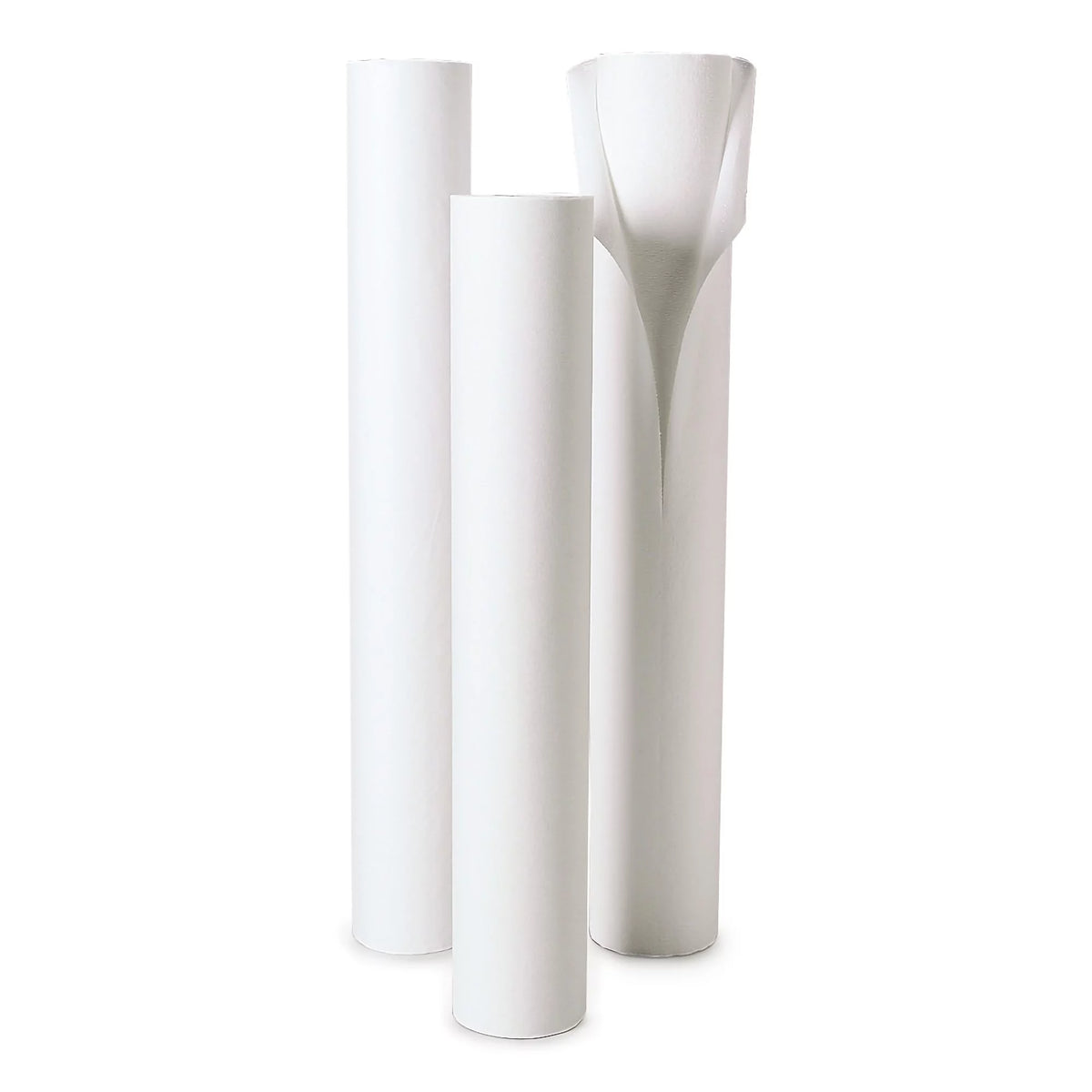 White Crepe Table Paper 24'' W x 125' L 12 Rolls B470036