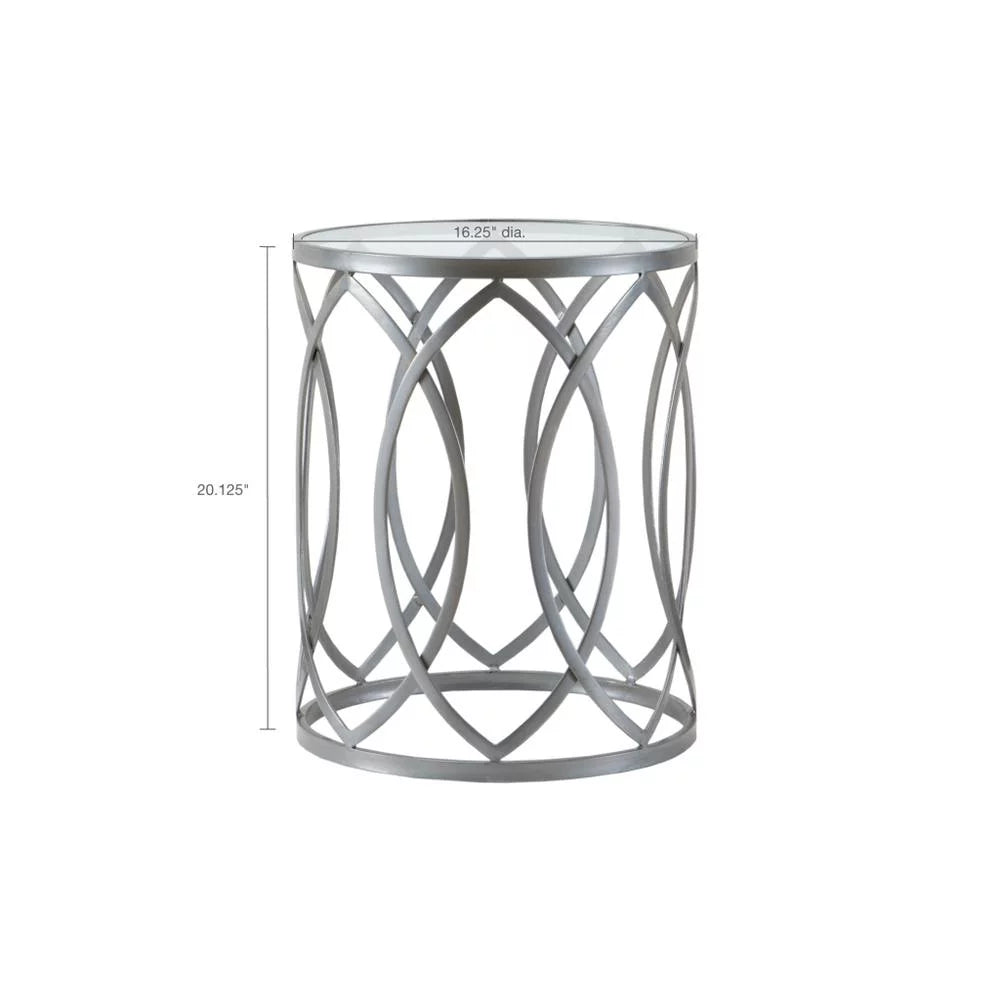Metal Eyelet Accent Table S247