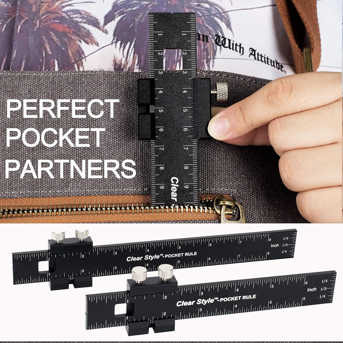 3 Pack 6, 8 and 12 inch Woodworking T Track Ruler F5399