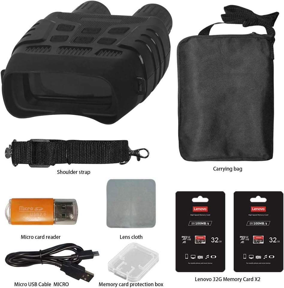Night Vision Goggles Binoculars with 64 GB SD Card L38416