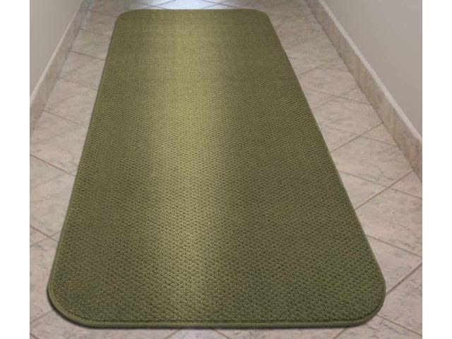 Skid-Resistant Carpet Runner Olive Green 12 ft. x 27 in. E199