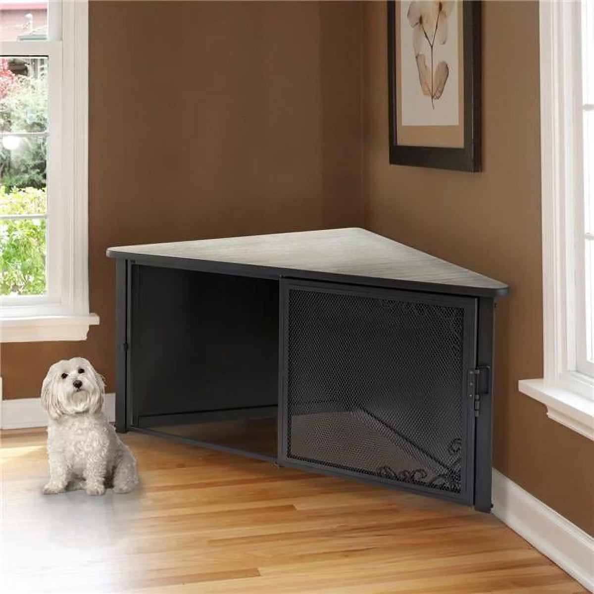 Corner Table Pet Crate Medium F5406