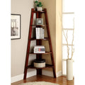5-Shelf Wood Corner Bookcase I8541