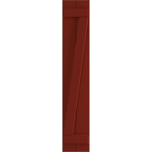 10-3/4x22 x 26x22 PVC Board and Batten Shutters, Pepper Red (Per Pair) Z445402