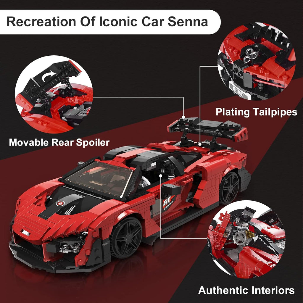 1:12 Scale Building Toys Car Building Kits (1182 Pieces) Pack of 2 Z9128