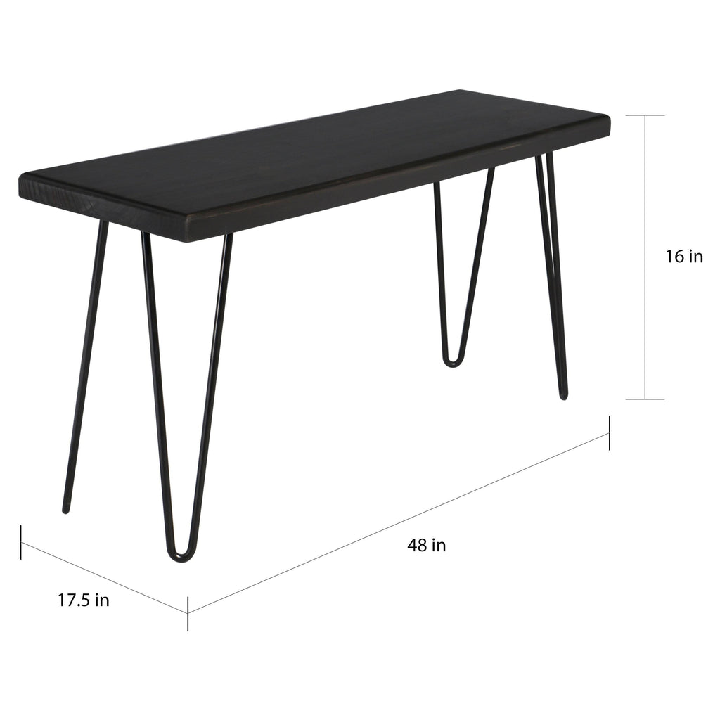 Rustic White Wood Bench K266