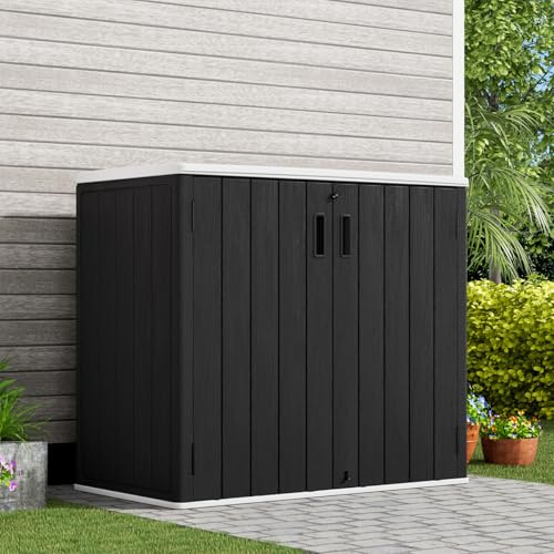 57 Cu.ft Brown Outdoor Vertical Storage Shed T7981