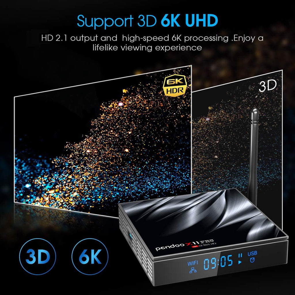 Android TV Box 4GB 64GB Quad-Core Dual WiFi with Mini Wireless Keyboard Pack of 2 K935