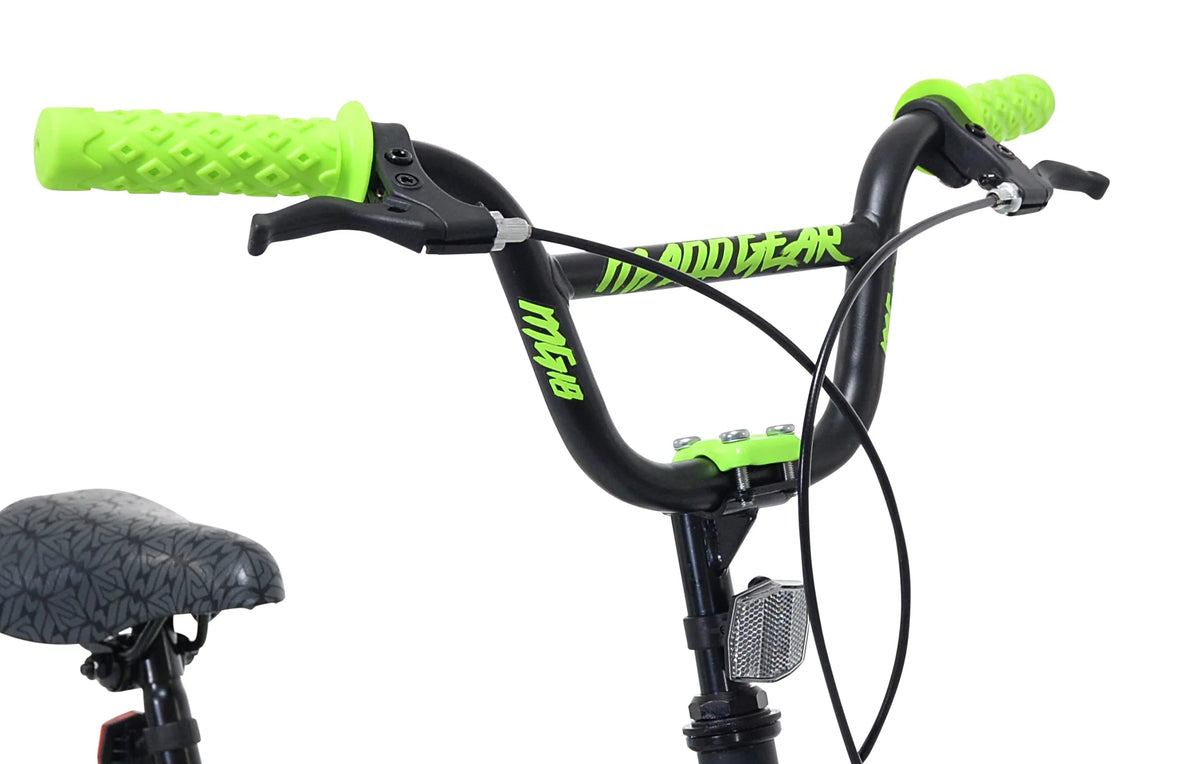 18" Black and Green BMX Bike B711