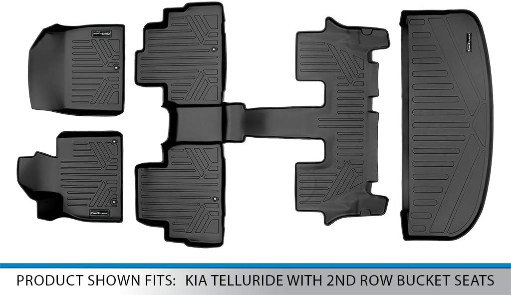 Black 3 Row & Cargo Liner Floor Mat Set Q8558