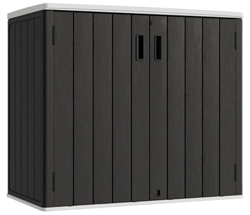 57 Cu.ft Brown Outdoor Vertical Storage Shed T7981
