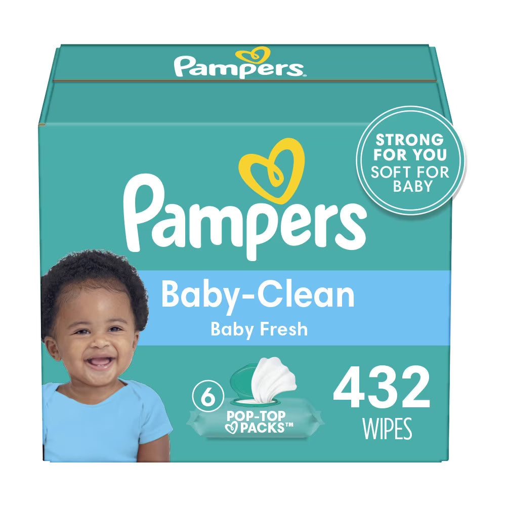 Baby Fresh Scented Pop-Top Wipes 432 Count P136227