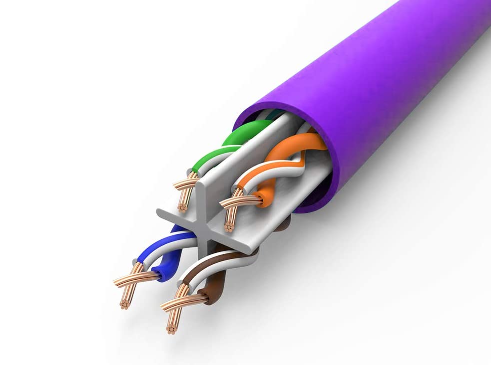Bulk Ethernet Cable, 250ft, 23AWG, Solid Bare Copper, Blue, Pack of 2 H219847