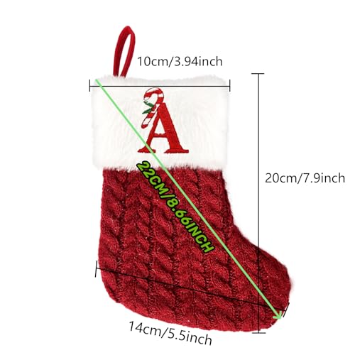 8 Inches Mini Embroidered Plush Knitted Christmas Stocking T890