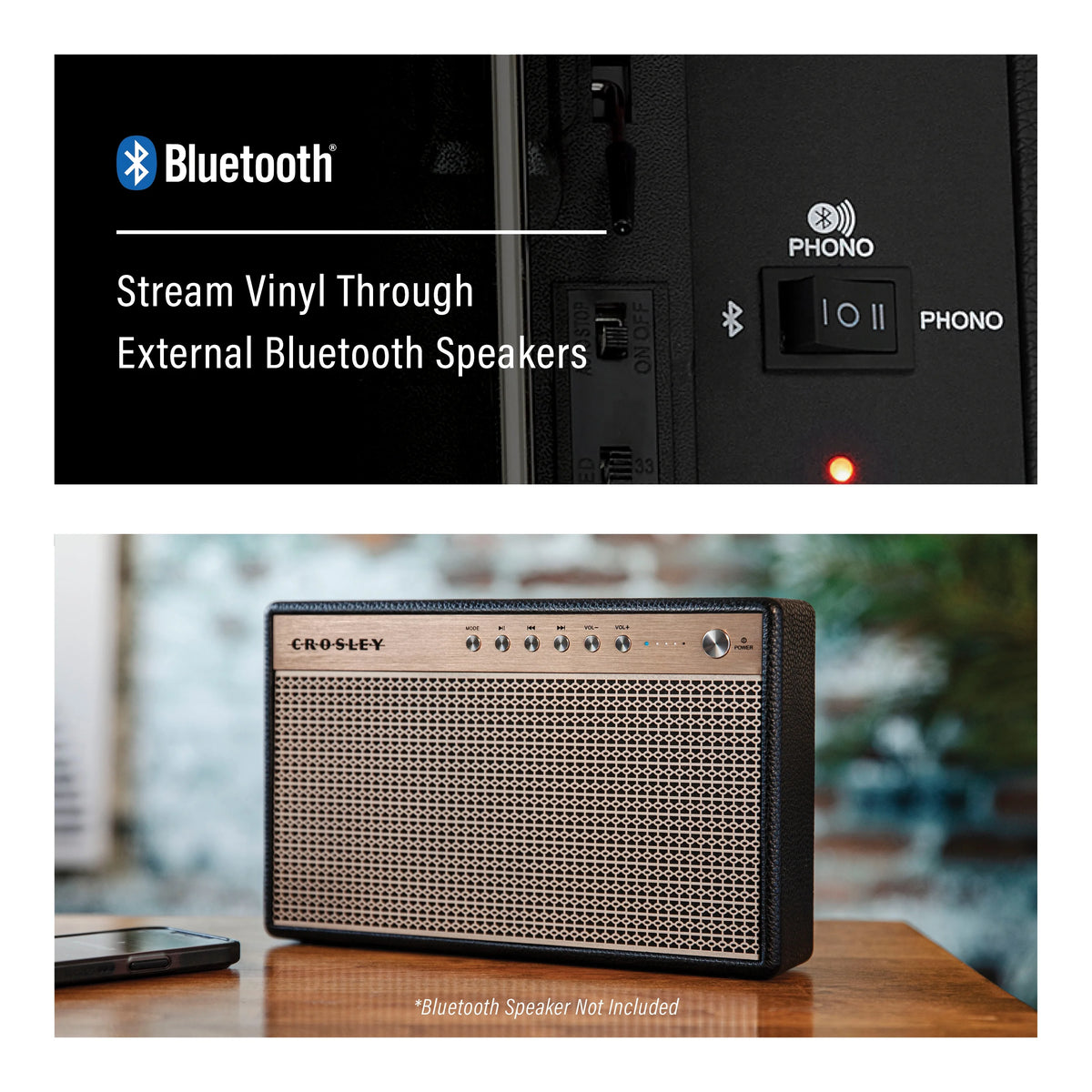 Vinyl Record Player with Bluetooth Speakers L832