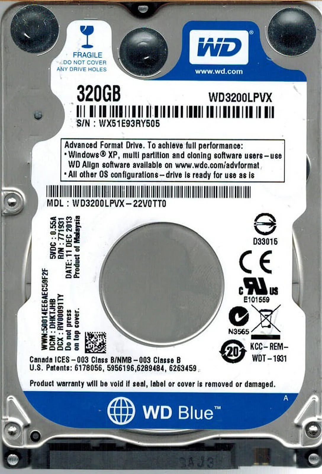 320GB Hard Drive V522959
