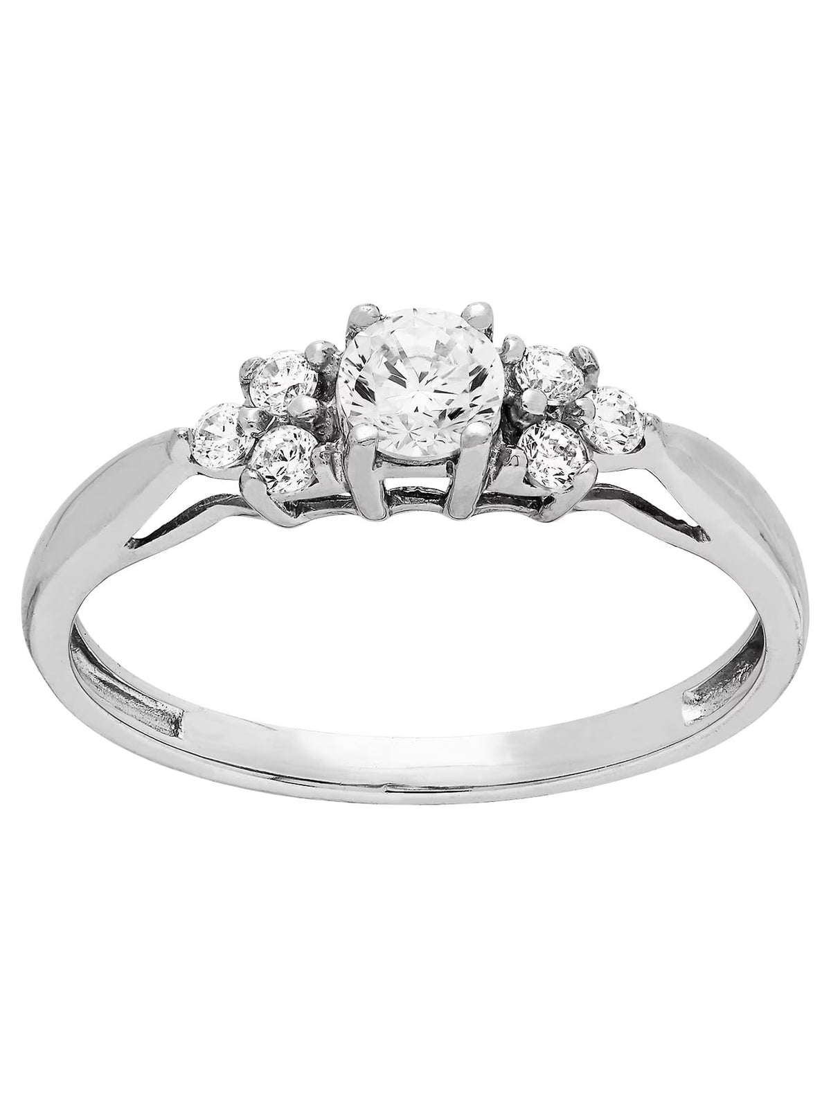 Cubic Zirconia Engagement Ring in 10K White Gold K284298