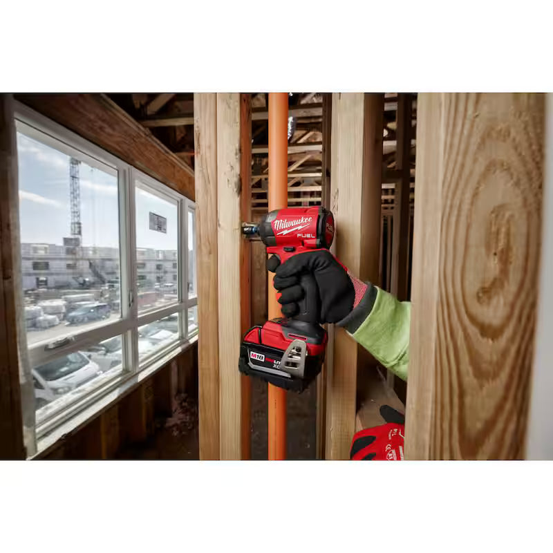 18-Volt Lithium-Ion Brushless Cordless Impact Driver Kit with 50-Piece Screw Driver Bit Set R582175