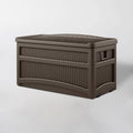 Brown 73gal Resin Deck Box with Seat H5864