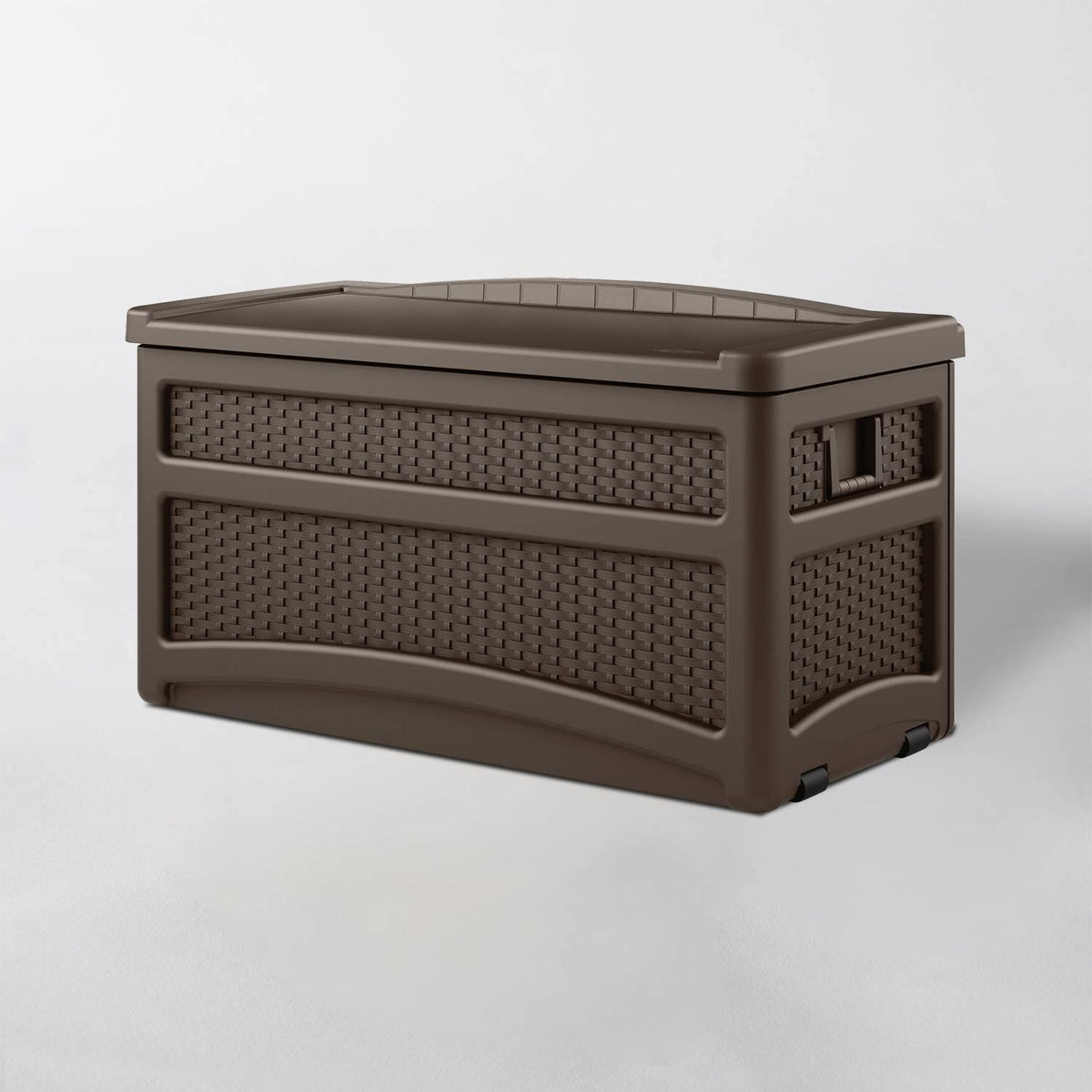 Brown 73gal Resin Deck Box with Seat H5864