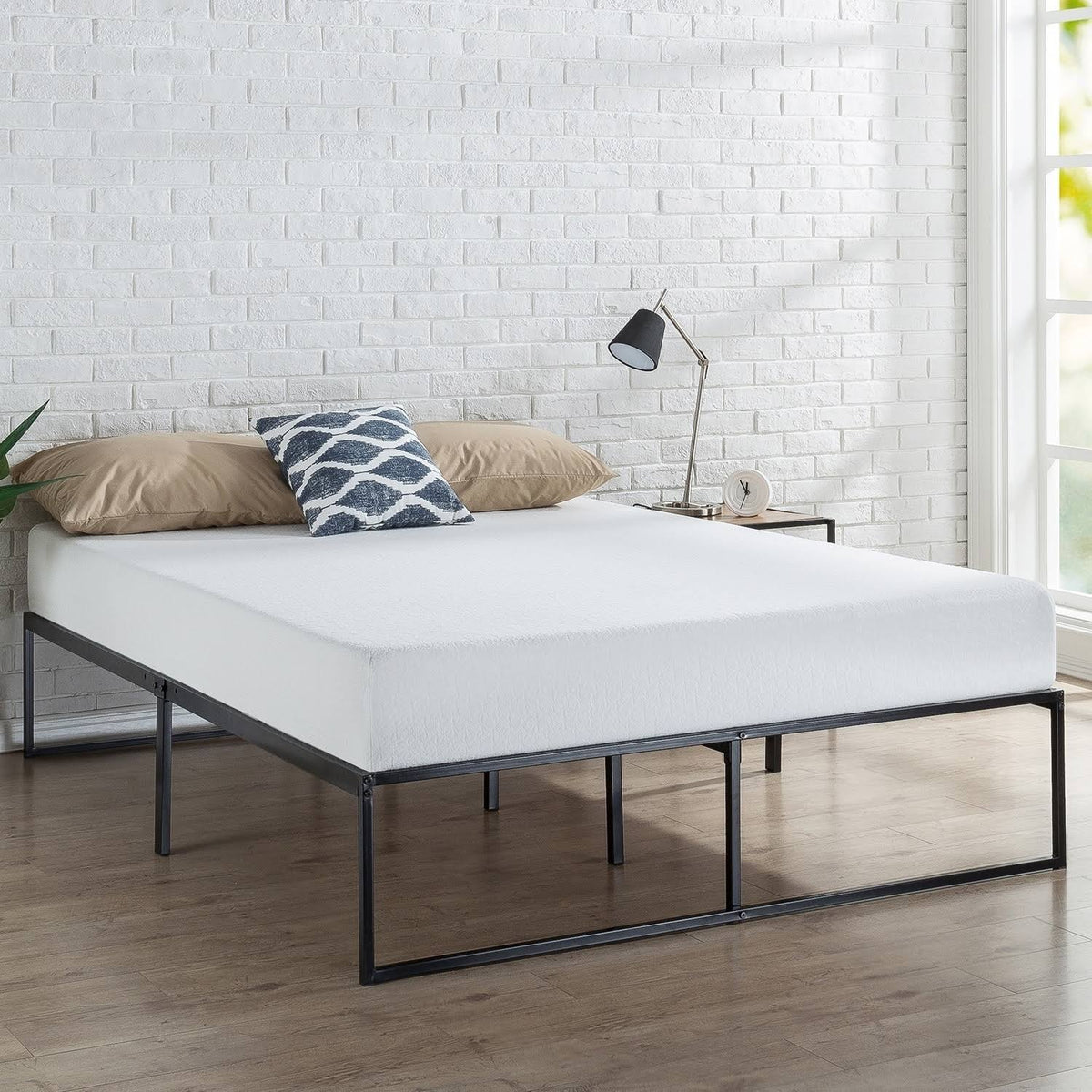Metal 14-inch Platform Bed, Full, Black I652475