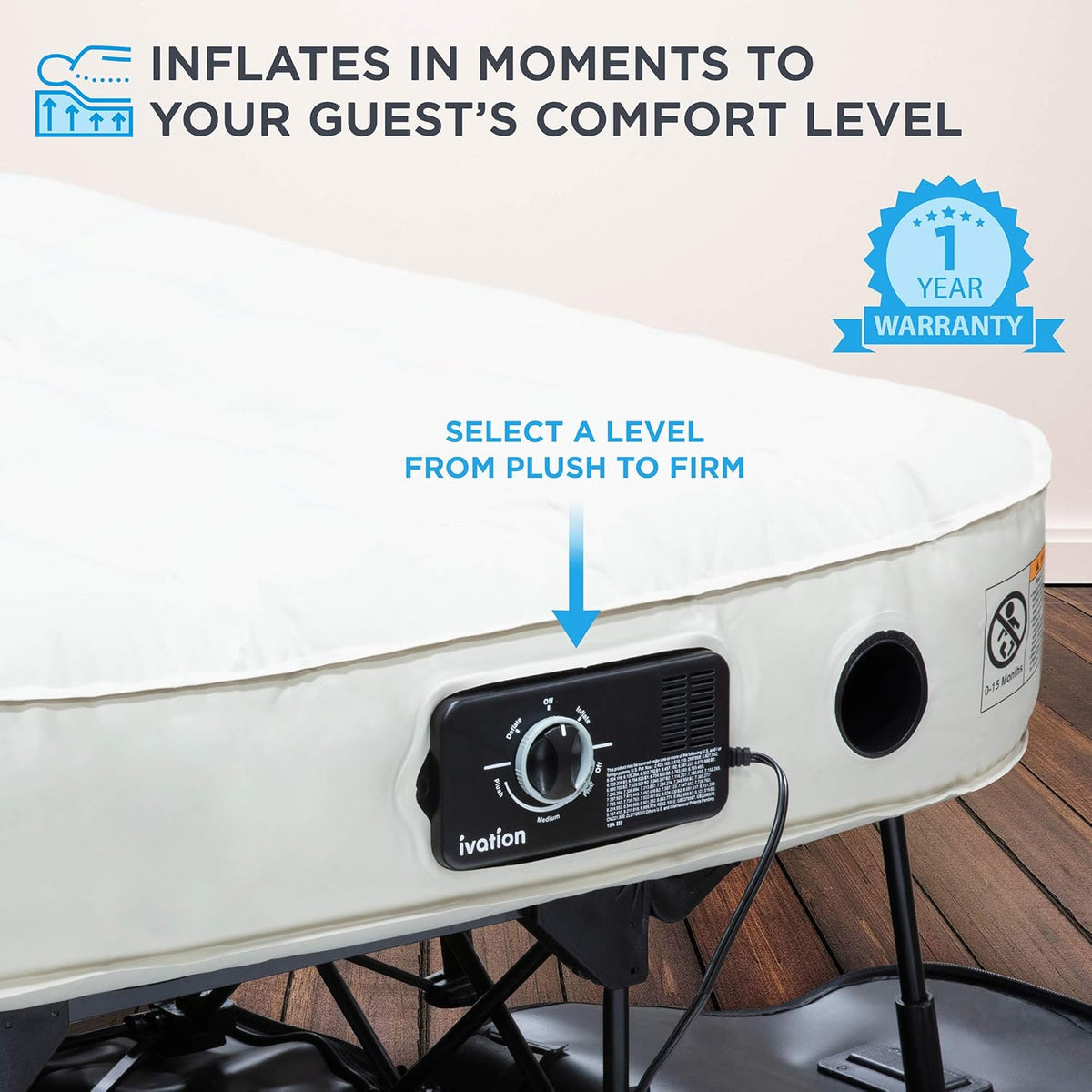 Queen Air Mattress with Frame & Rolling Case P97824