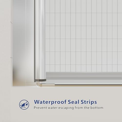 Chrome Semi Frameless Pivot Swing Shower Door, 32 in.W X 72 in.H, Clear Glass L80337