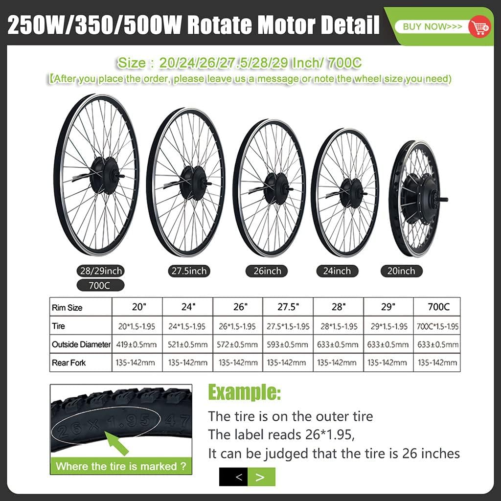 48V 500W 26 Front Wheel Electric Bicycle Motor Kit K708