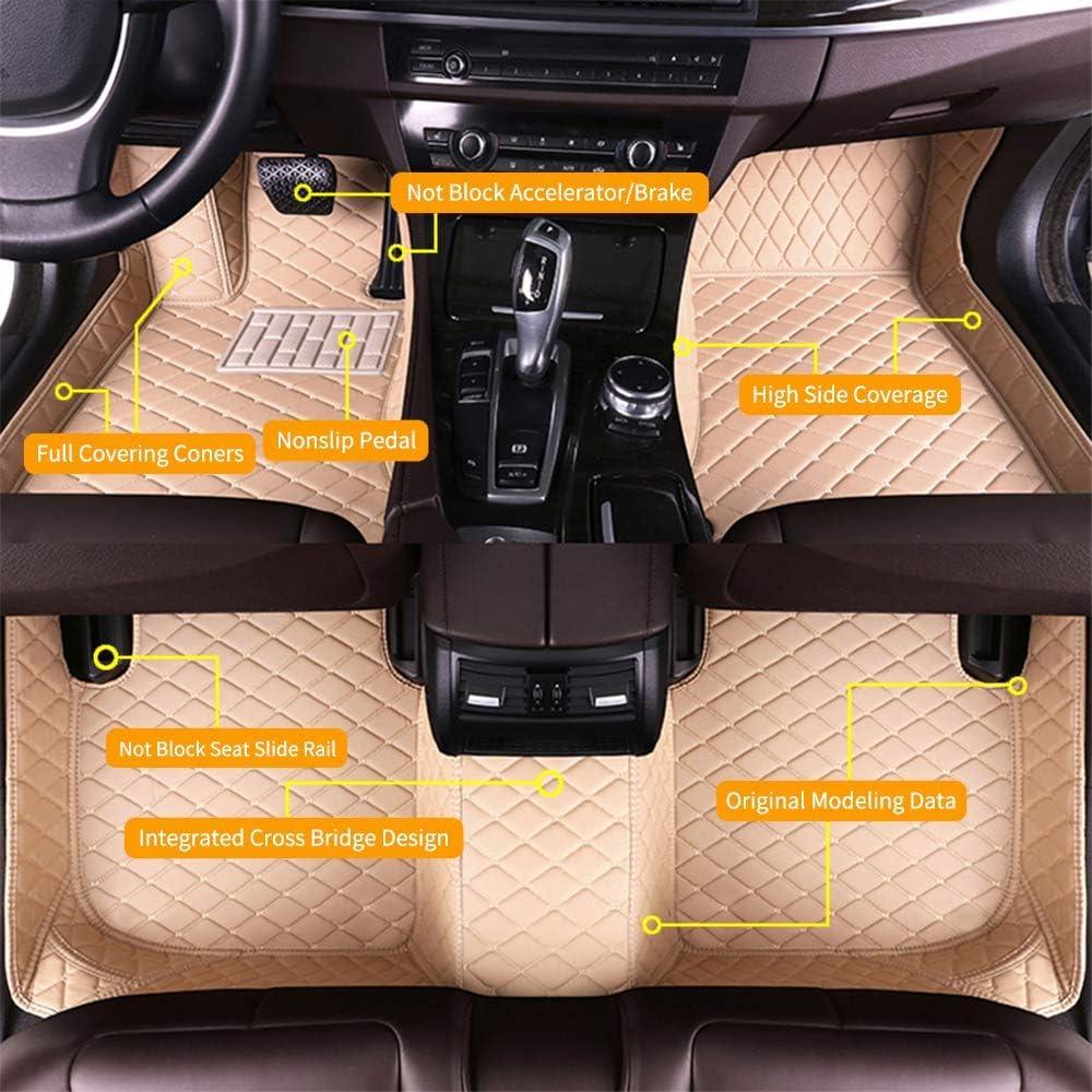 Custom Car Floor Mats Waterproof Anti-Skid Leather Full Coverage Set K855696