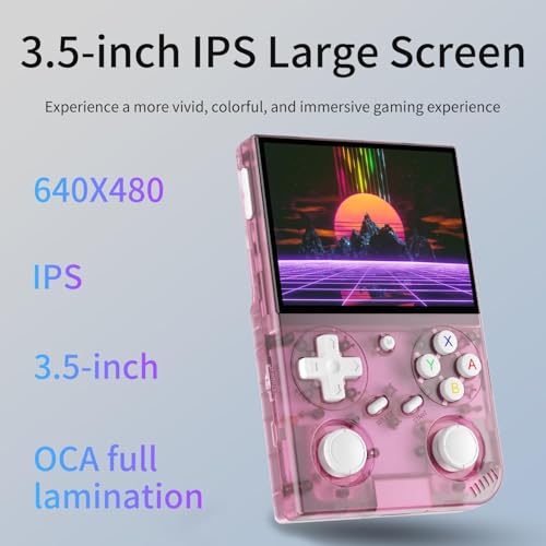 Retro Game Console with 3.5-inch IPS Screen, 64G TF Card, 3200mAh Battery W965