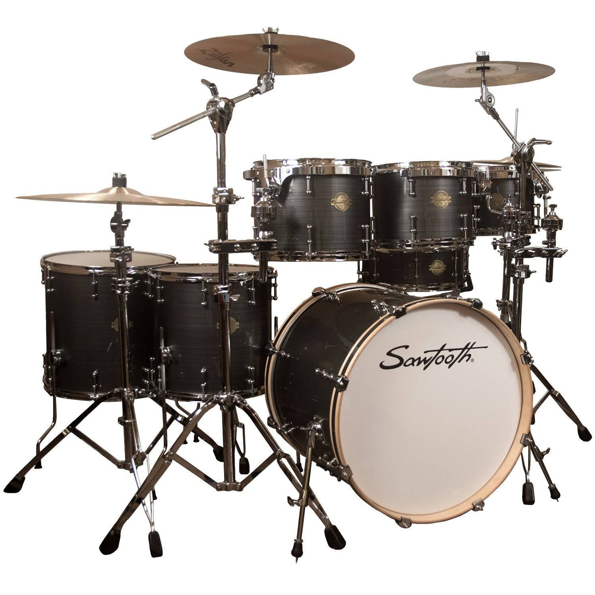 7-Piece Drum Set Shell Pack, Silver Streak B625961
