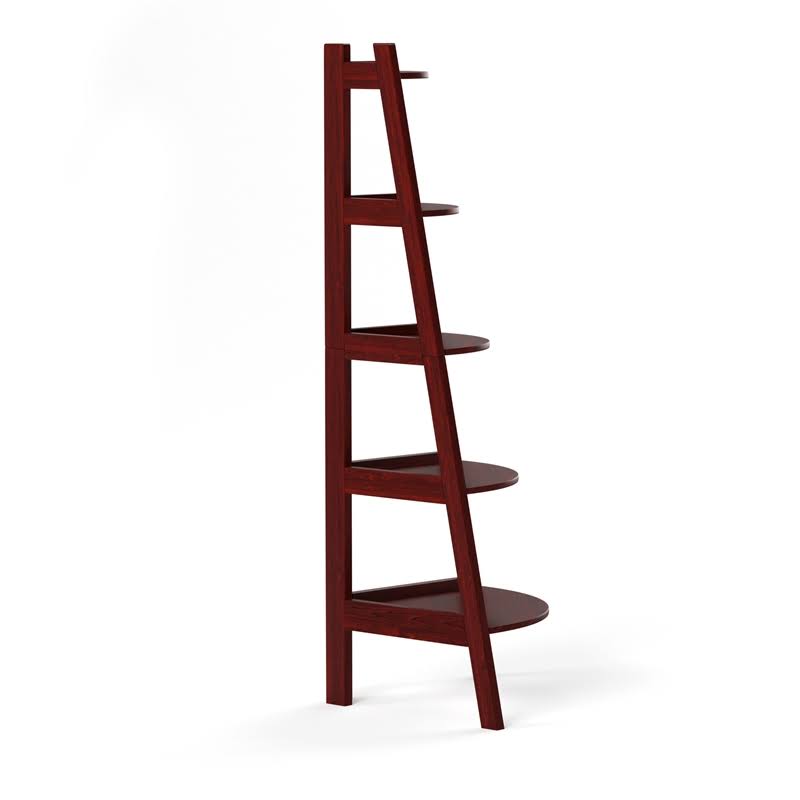 5-Shelf Wood Corner Bookcase I8541