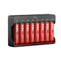 8 Pack Rechargeable AA Lithium Batteries 1.5V 3000mWh with Charger P904429