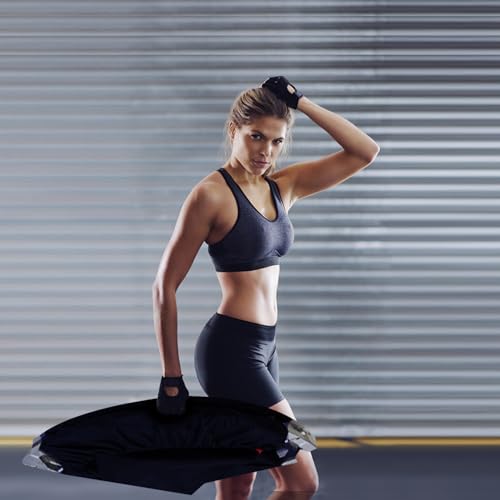 40"/48" Foldable Mini Trampoline with Adjustable Handle Resistance Bands S39551