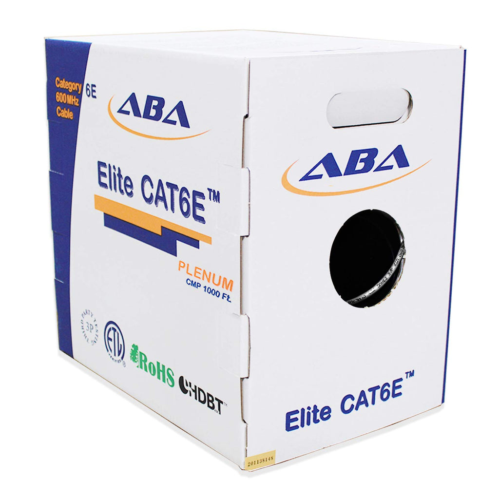 Cat6e Plenum 23AWG UTP 1000 Feet Solid Pure Copper Cable M882447