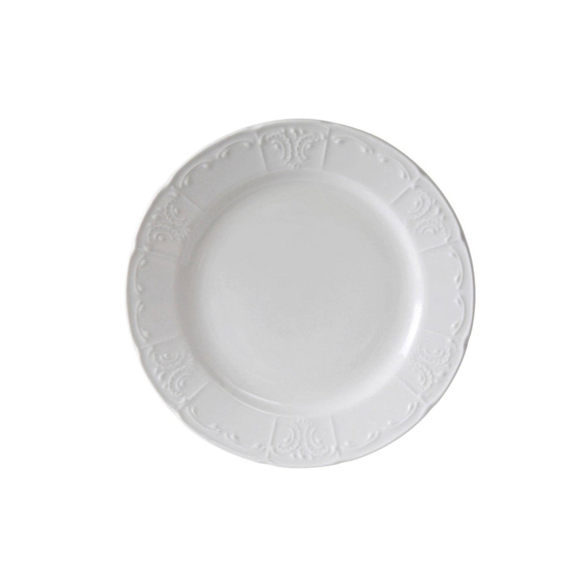 10 1/2 inch Porcelain White Plate Case of 12 V690