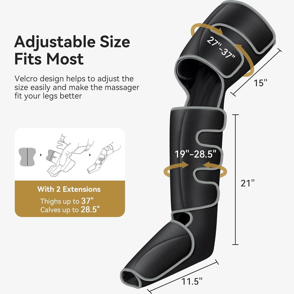 Full Leg Massager with Heat, Air Compression Massager for Foot Calf & Thigh S90372