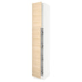 White High Cabinet with Door and Wire Baskets Z27214