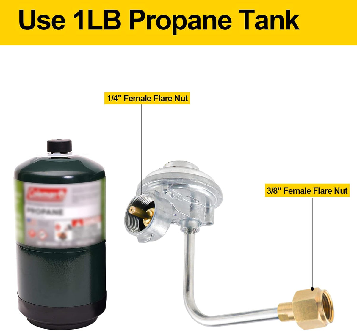 Propane Stove Regulator Replacement with 3/8 Female Flare Nut Pack of 2 Q739