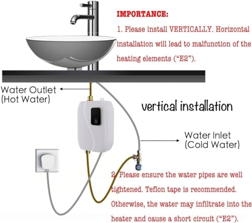 3000W 110V Under Sink Instant Electric Water Heater I4054