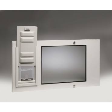 White Medium Cat Door R5886