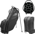 Black 14 Way Full-Length Dividers Lightweight Waterproof Golf Bag with Stand G86933